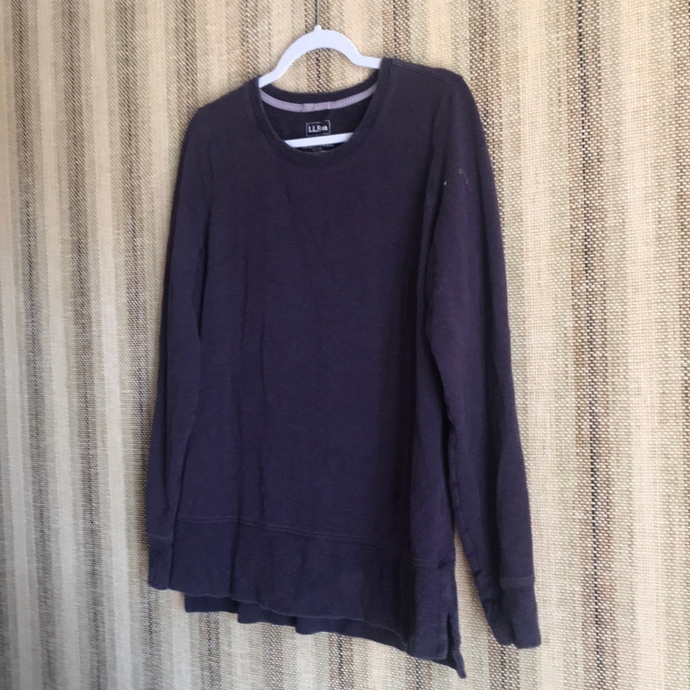 L.L Bean M Purple Cotton Shirt Top Blouse Women Style Regular Outdoor Wear